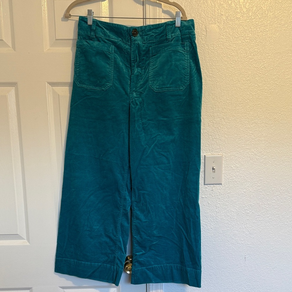 Maeve Teal Corduroy Pants